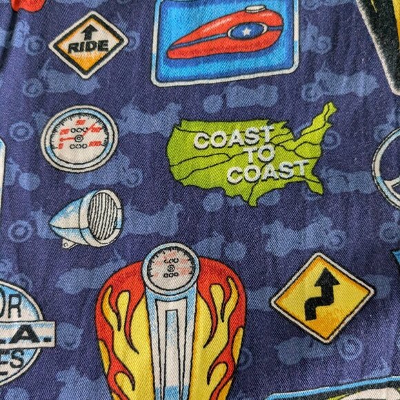 Dem Crazy Men's Shirt Size Medium Button Up America USA Roadtrip Print - Picture 9 of 13